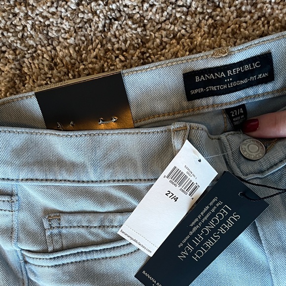 Banana Republic Super Stretch Legging-Fit Skinny Jean Light Blue Brand NWT - Picture 3 of 5